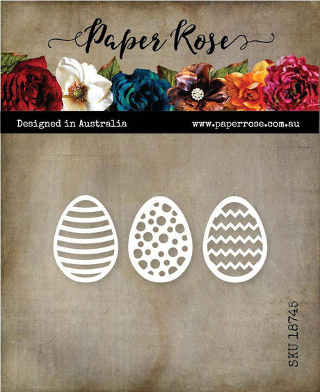 Easter Eggs Decorative Small Metal Cutting Die 18745 - Paper Rose Studio