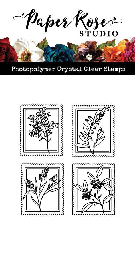 Floral Postage Stamps 2 Clear Stamp 28309 - Paper Rose Studio
