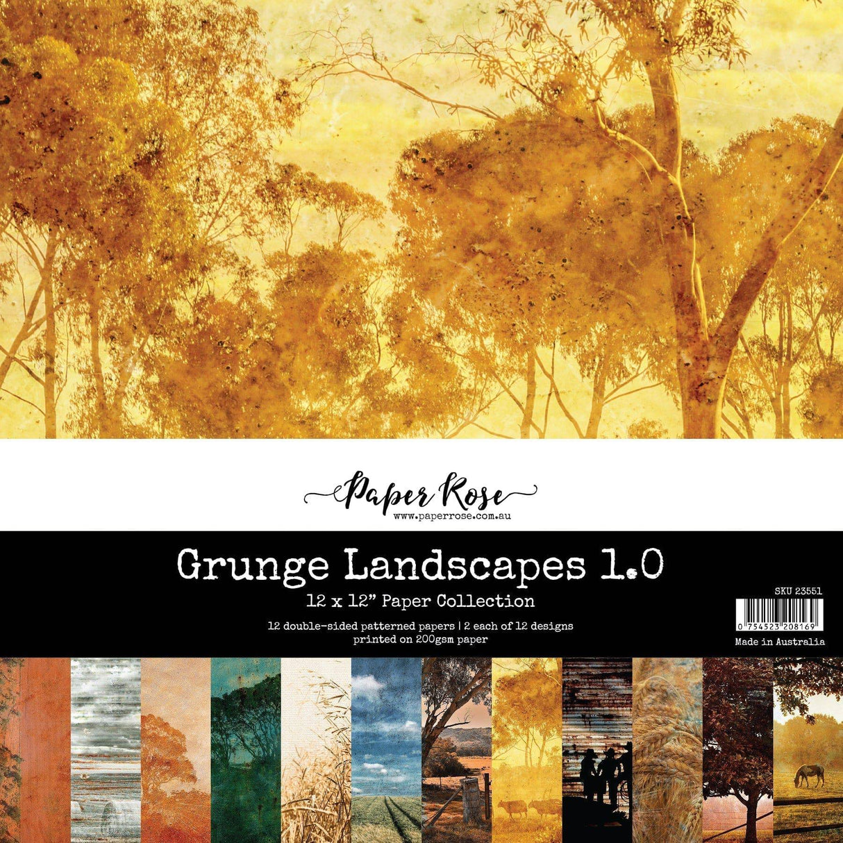 Grunge Landscapes 1.0 12x12 Paper Collection 23551 - Paper Rose Studio