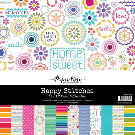 Happy Stitches 12x12 Paper Collection 27043 - Paper Rose Studio