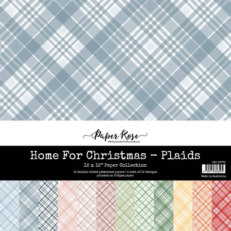 Home for Christmas Plaids 12x12 Paper Collection 26773 - Paper Rose Studio