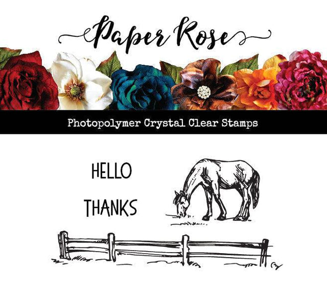 Horse in Field Clear Stamp Set 23518 - Paper Rose Studio