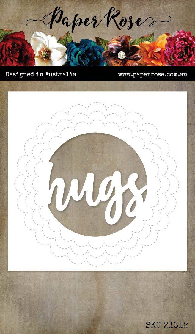 Hugs Circle with Stitched Detail Metal Cutting Die 21312 - Paper Rose Studio