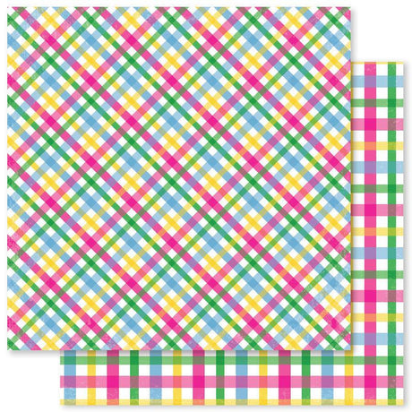 Lollipop Plaid A 12x12 Paper (12pc Bulk Pack) 20213 - Paper Rose Studio
