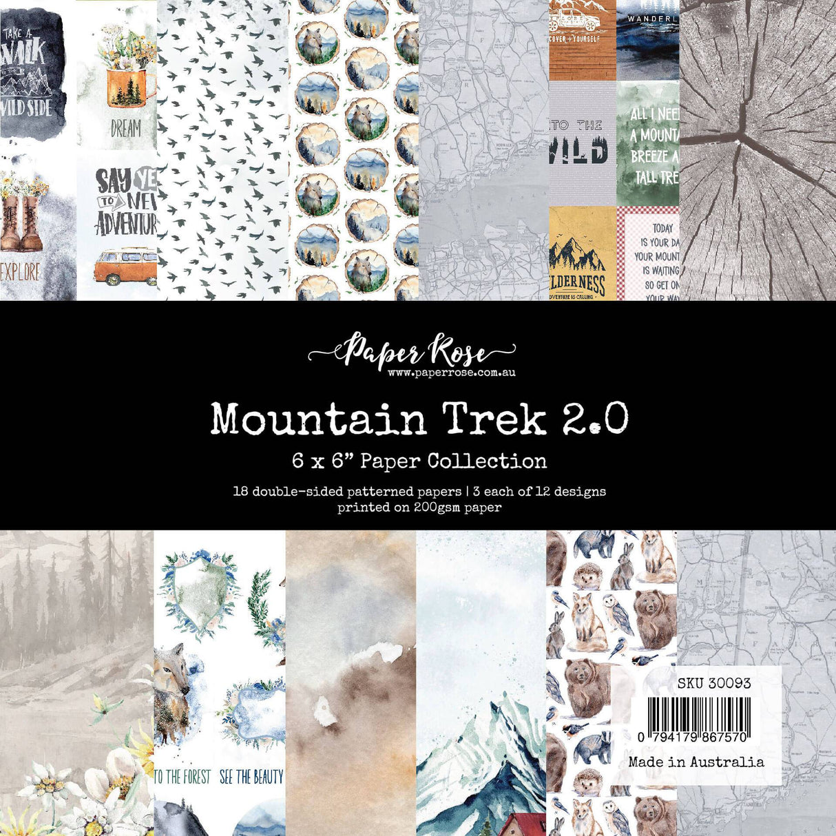 Mountain Trek 2.0 6x6 Paper Collection 30093 - Paper Rose Studio