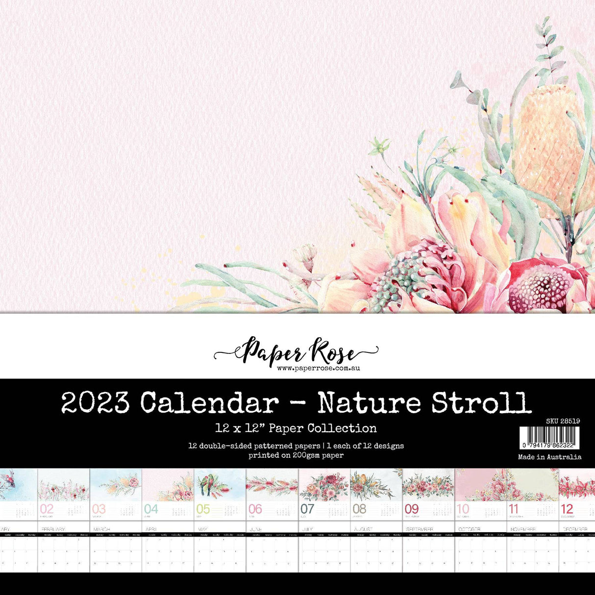 Nature Stroll 2023 Calendar 12x12 28519 - Paper Rose Studio