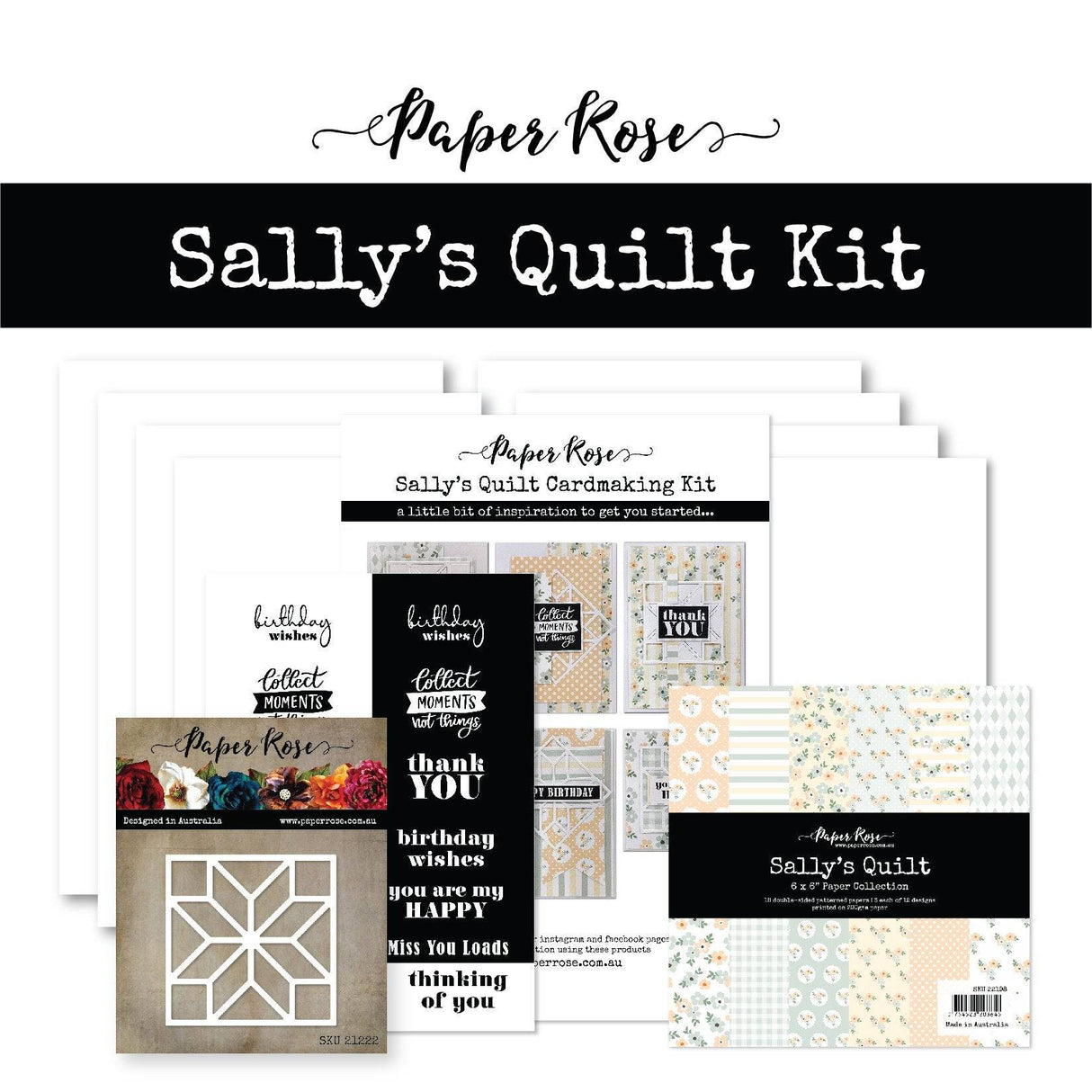 Sally's Quilt Cardmaking Kit 22267 - Paper Rose Studio