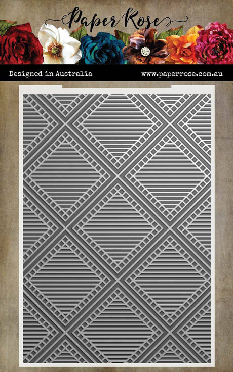 Striped Diamond 3D Embossing Folder 21474 - Paper Rose Studio