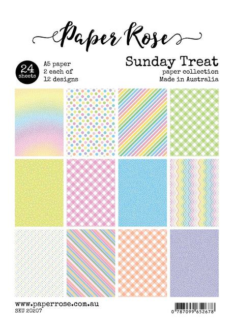 Sunday Treat A5 24pc Paper Pack 20207 - Paper Rose Studio