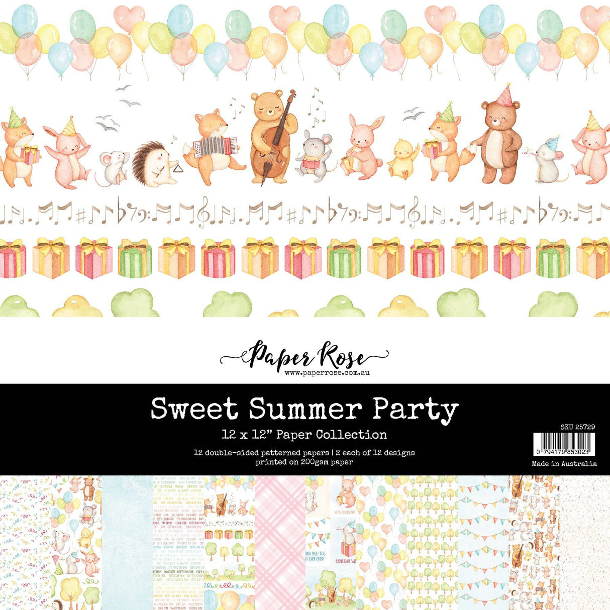 Sweet Summer Party 12x12 Paper Collection 25729 - Paper Rose Studio