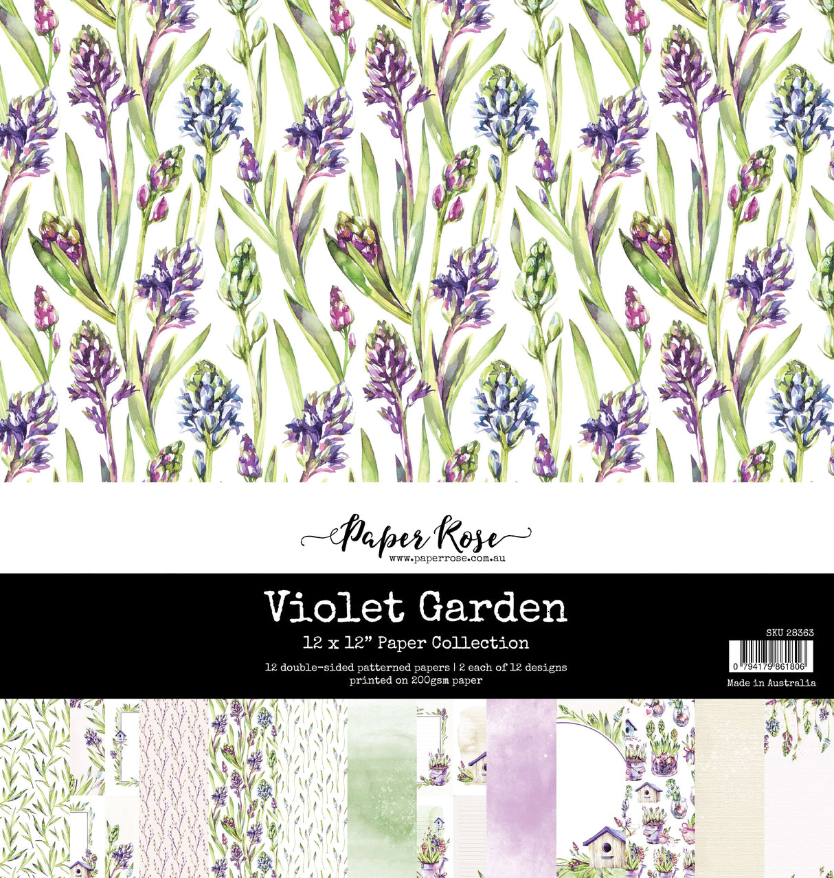 Violet Garden 12x12 Paper Collection 28363 - Paper Rose Studio