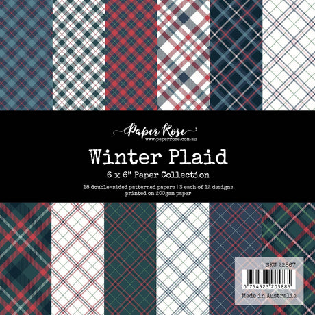 Winter Plaid 6x6 Paper Collection 22867 - Paper Rose Studio